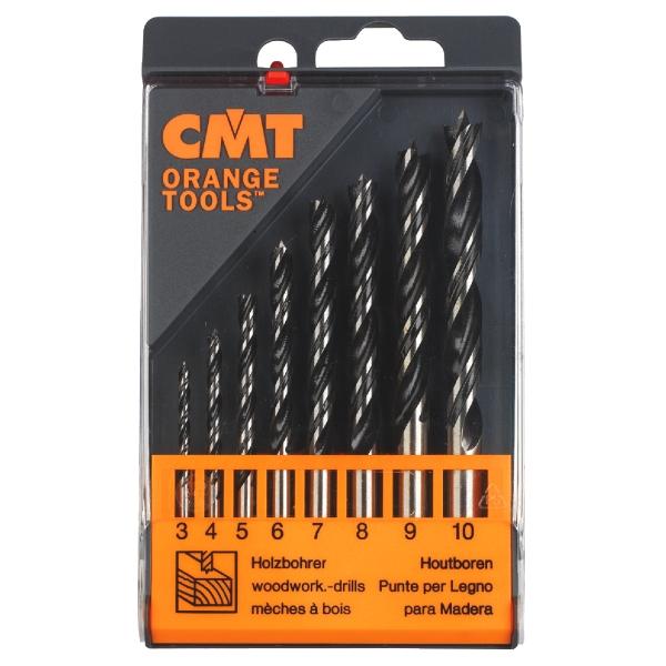 CMT 517.002.00 Coffret de 8 mèches hélicoïdales ( 3-4-5-6-7-8-9-10 mm )