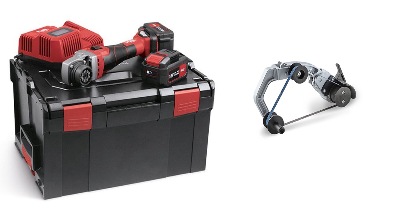 Flex-tools 522007 BME 18.0-EC/5.0 Set Moteur de base Trinoxflex 18V 5.0Ah Li-Ion + accessoire de ponçage rond BR 50