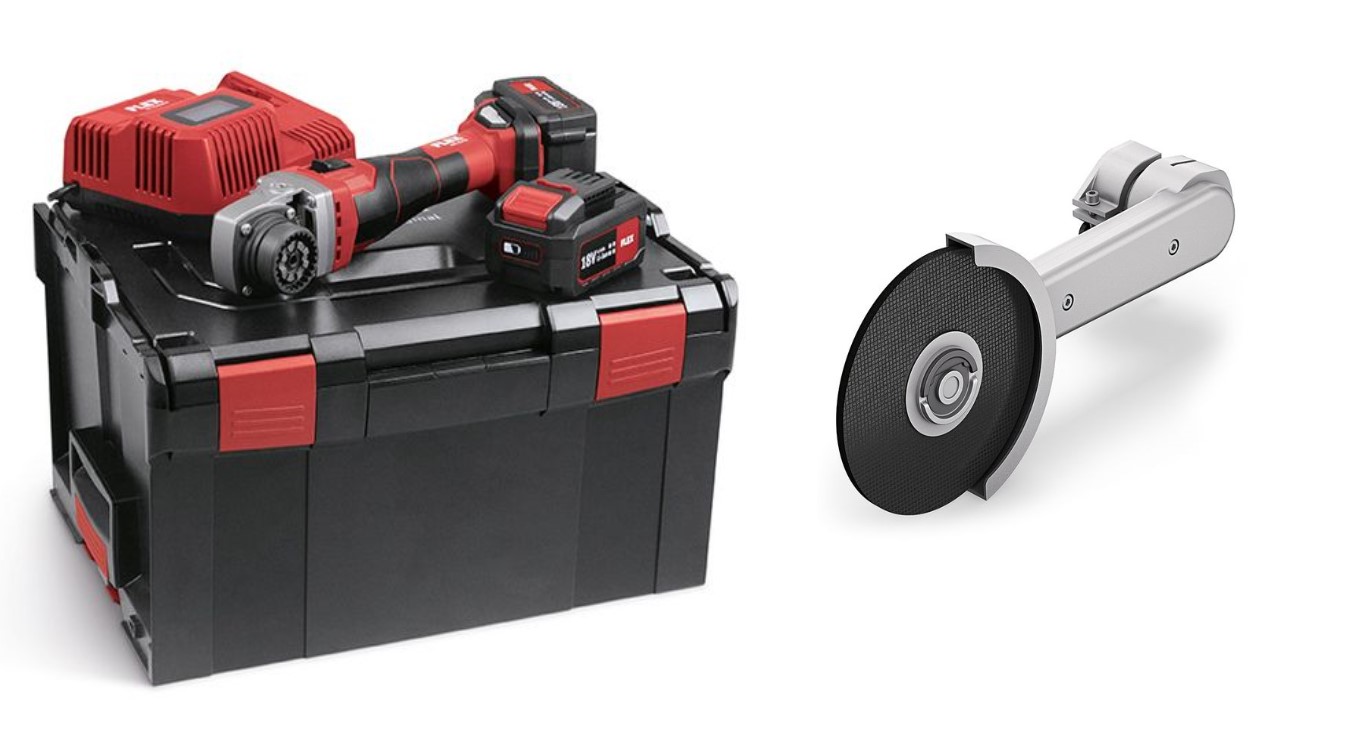 Flex-tools 522023 BME 18.0-EC/5.0 Set Moteur de base Trinoxflex 18V 5.0Ah Li-Ion + accessoire pour meuleuse d'angle intérieure LK 152