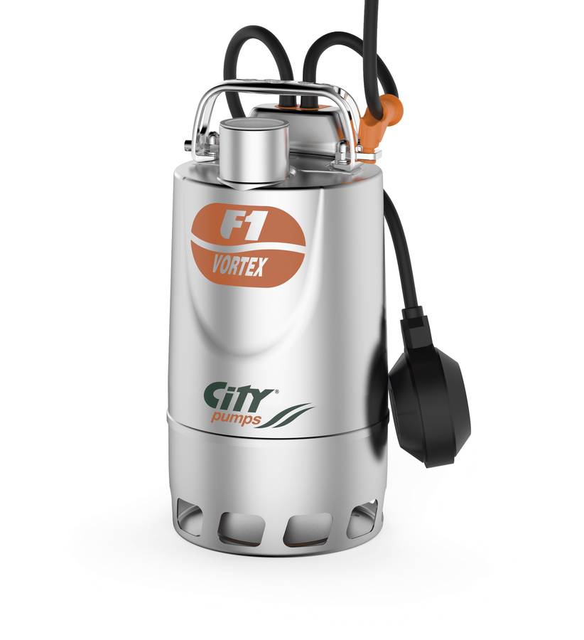 City Pumps 6010306 F1/50 M Vortex Aut pompe submersible en acier inoxydable 230V