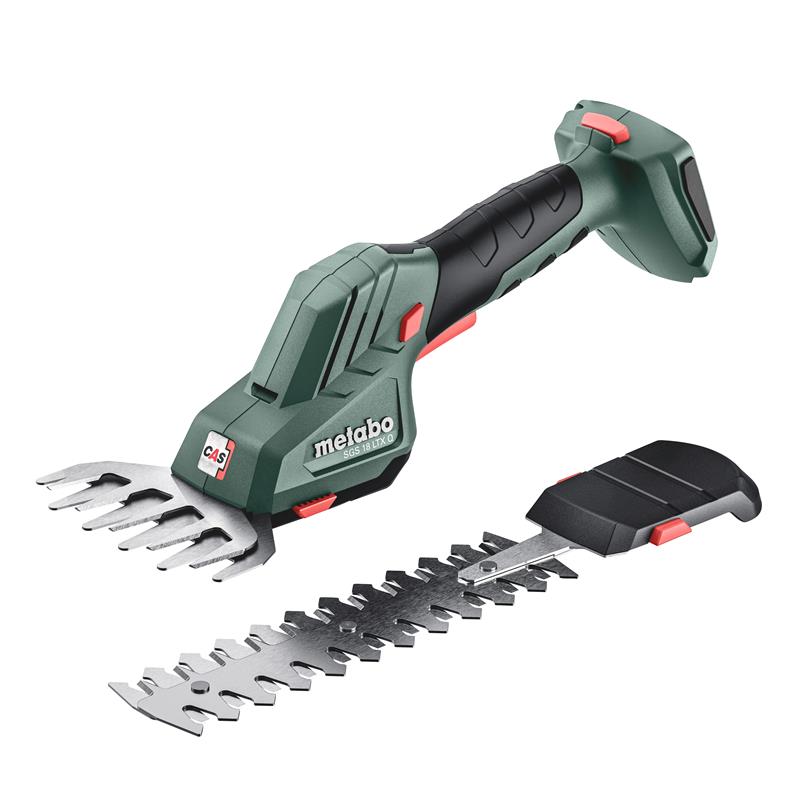 Metabo 601609850 SGS 18 LTX Q body Accu Cisailles à arbustes et à gazon 18V excluant les batteries et le chargeur
