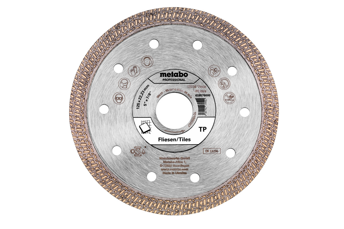 Metabo Accessoires 628579000 Disque de coupe diamanté 125x1,7x22,23mm, professionnel", "TP", Carreau