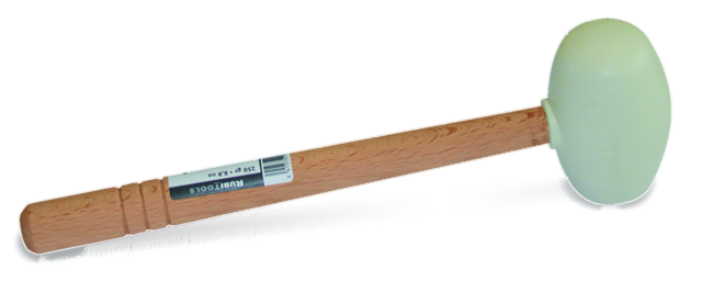 Rubi 66905 Marteau en caoutchouc blanc 250 g rond