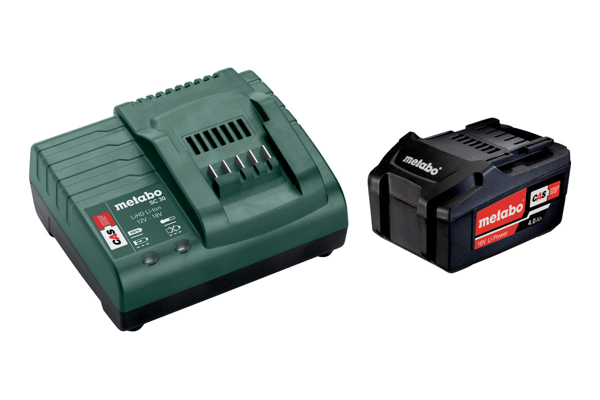 Metabo Accessoires 685192000 Pack batterie 1 x 18V 4.0Ah Li-Ion + 1 x Chargeur SC 30