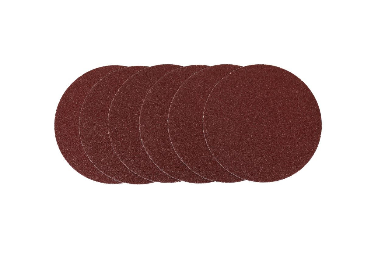 Rokamat 69140 Papier de verre rond 200 mm P40, 6 pièces
