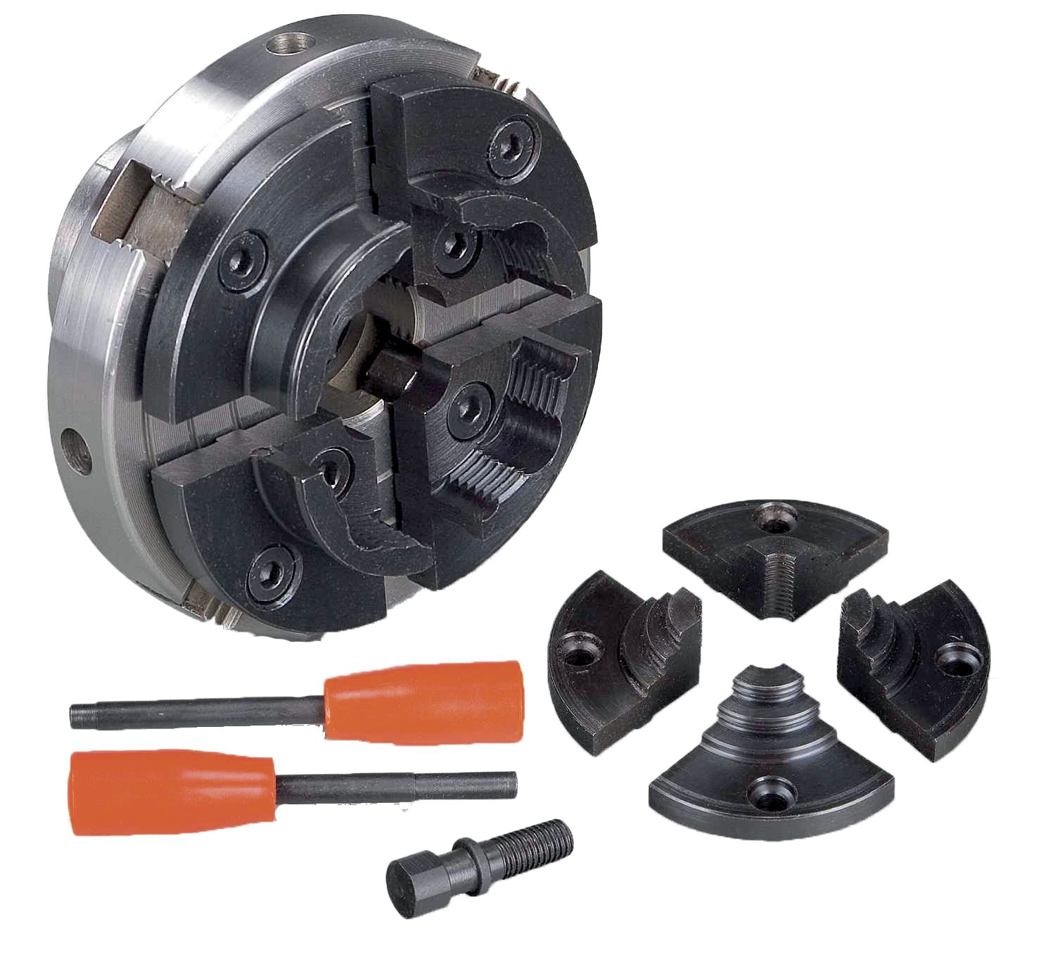 Holzstar 715931023 Mandrin autocentré 4 mors ø 100 mm avec insert à vis et mors interchangeables