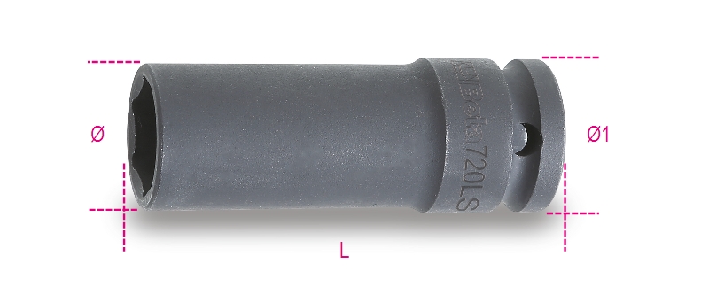 Beta 007200361 Tête de marteau 1/2" Long 11 mm