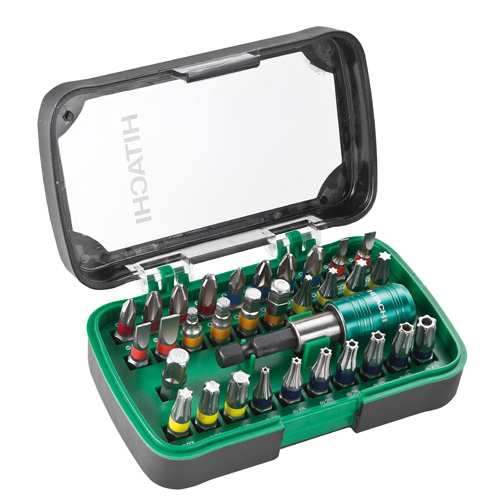 HIKOKI Accessoires 750363 Jeu d'embouts 32 pièces 1/4" Longueur 25 mm