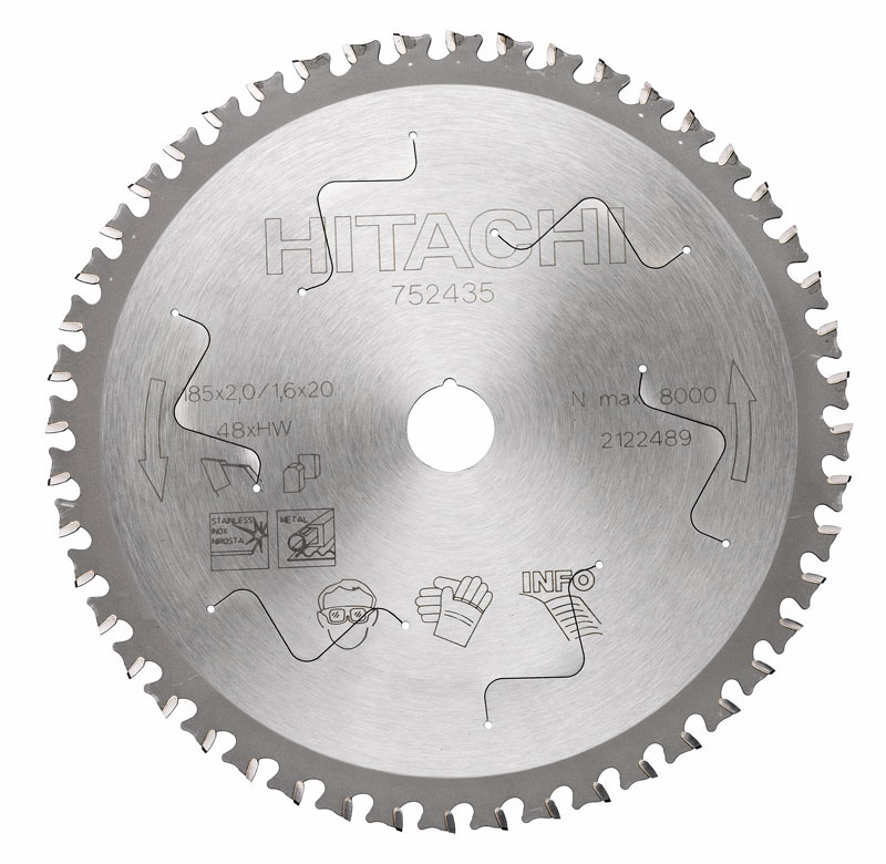 HIKOKI Accessoires 752469 Lame de scie circulaire pour aluminium 255 x 30, 60 dents utilisation pour C10FCB / C10FCH / C10FSB / C10FSH / C10RA