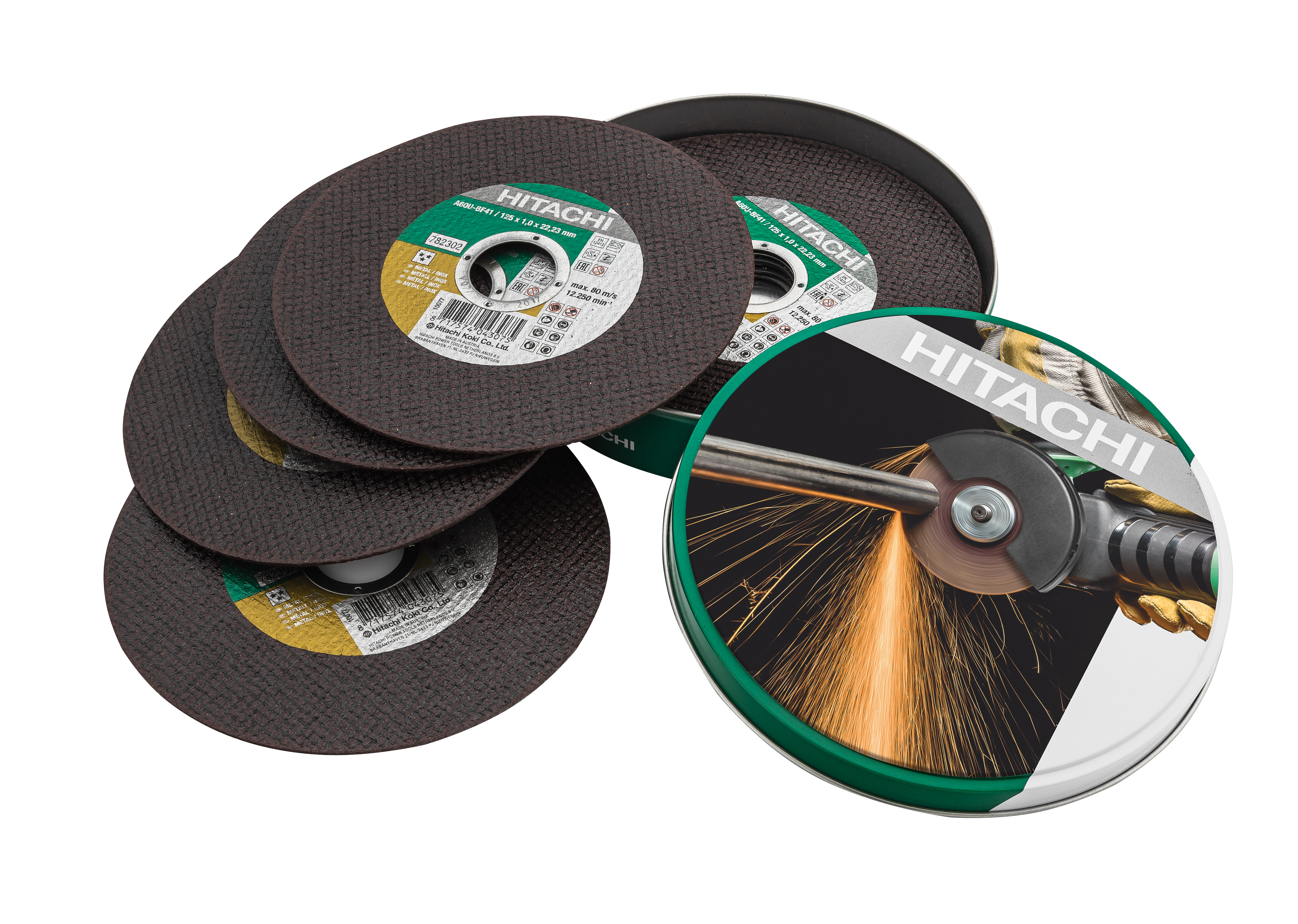 HIKOKI Accessoires 782304 A60U-BF41 meule à tronçonner pour acier inoxydable/métal 125 x 1 mm 10 pièces