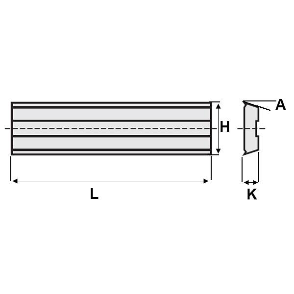 GRN Tools 790.210.00PP Lame de rechange WPL S1920 20x10x1, mm (2 pièces)