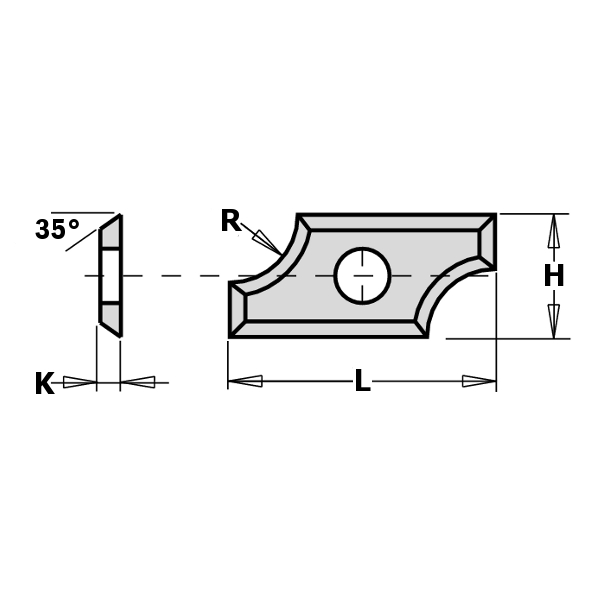 CMT 790.064.00 Lame de rechange HW profil 24 x 12 x 1,5 mm Rayon 6,4 mm 10 pièces