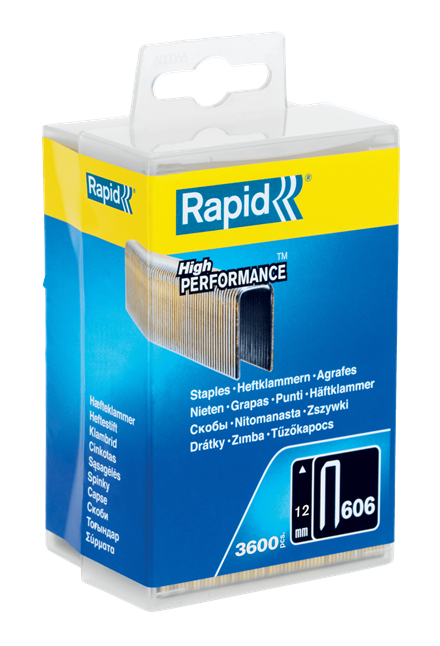 Rapid 40303093 No. 606 agrafes à dos étroit 12 mm  3.600 pièces