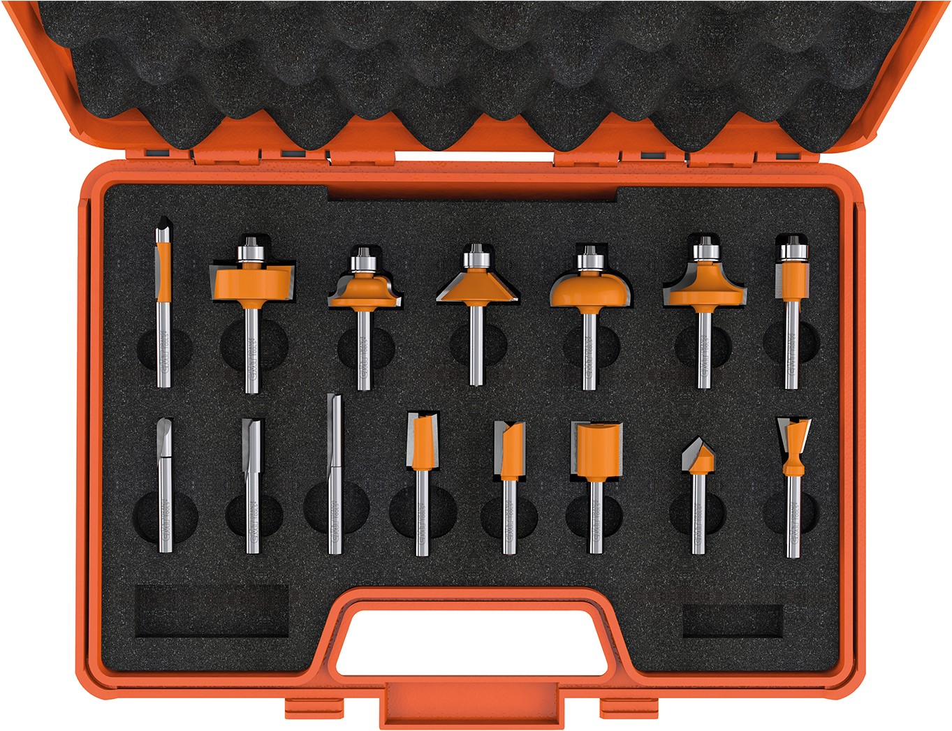 CMT 900.001.00 Coffret de 15 fraises au carbure 8 mm HM