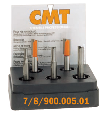 CMT 900.005.01 Jeu de 5 couteaux dans une boîte en pvc 8 mm HM