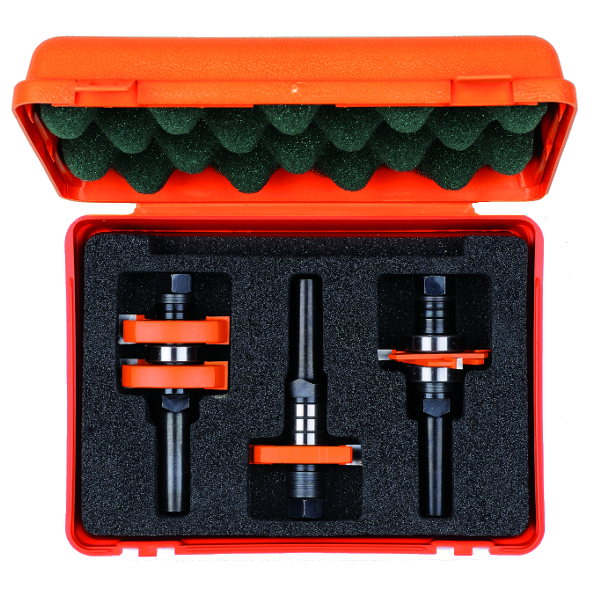CMT 900.625.11 Set 3 pièces fraises à dents et à rainures réglables, HW - 12 mm