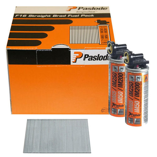 Paslode Fixation 921589 F16 x 38 mm - Clous de finition galvanisés (cartouches de gaz incluses)