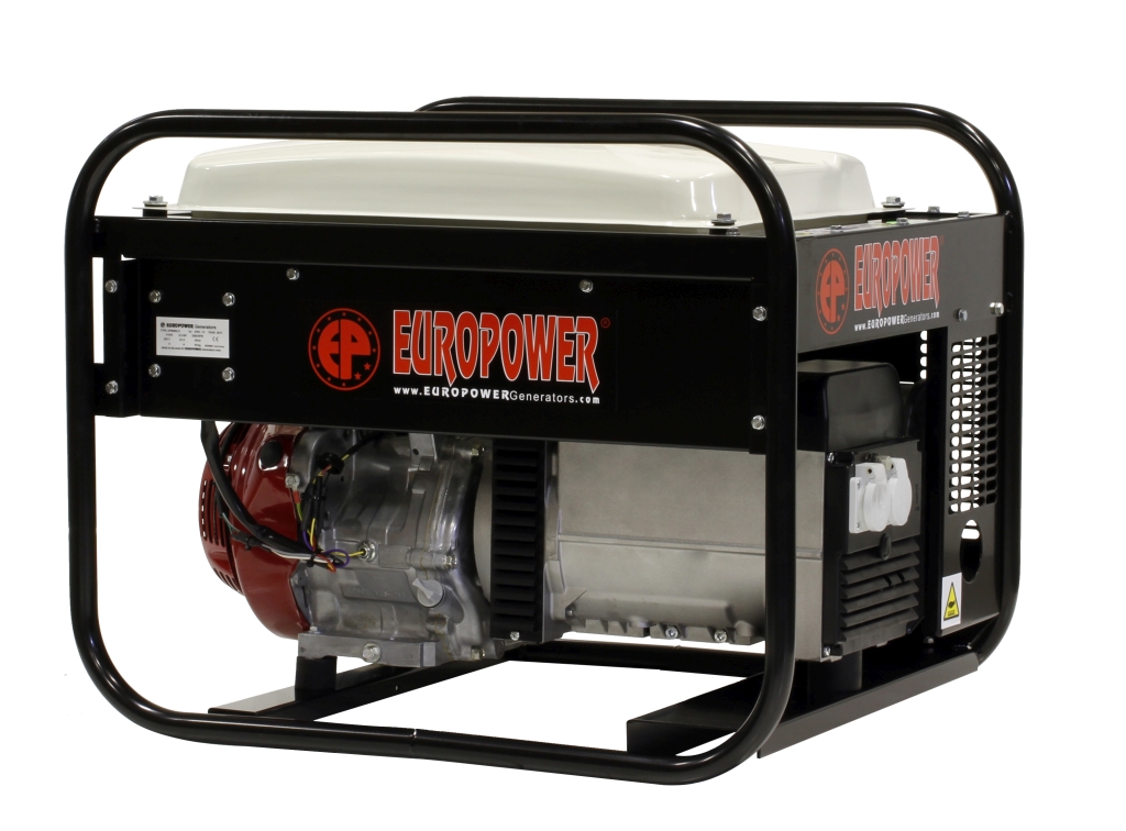 Europower 950000604 Groupe électrogène EP6000LN 6 KVA avec moteur à essence Honda 2x 230Volt (16A) Démarrage manuel