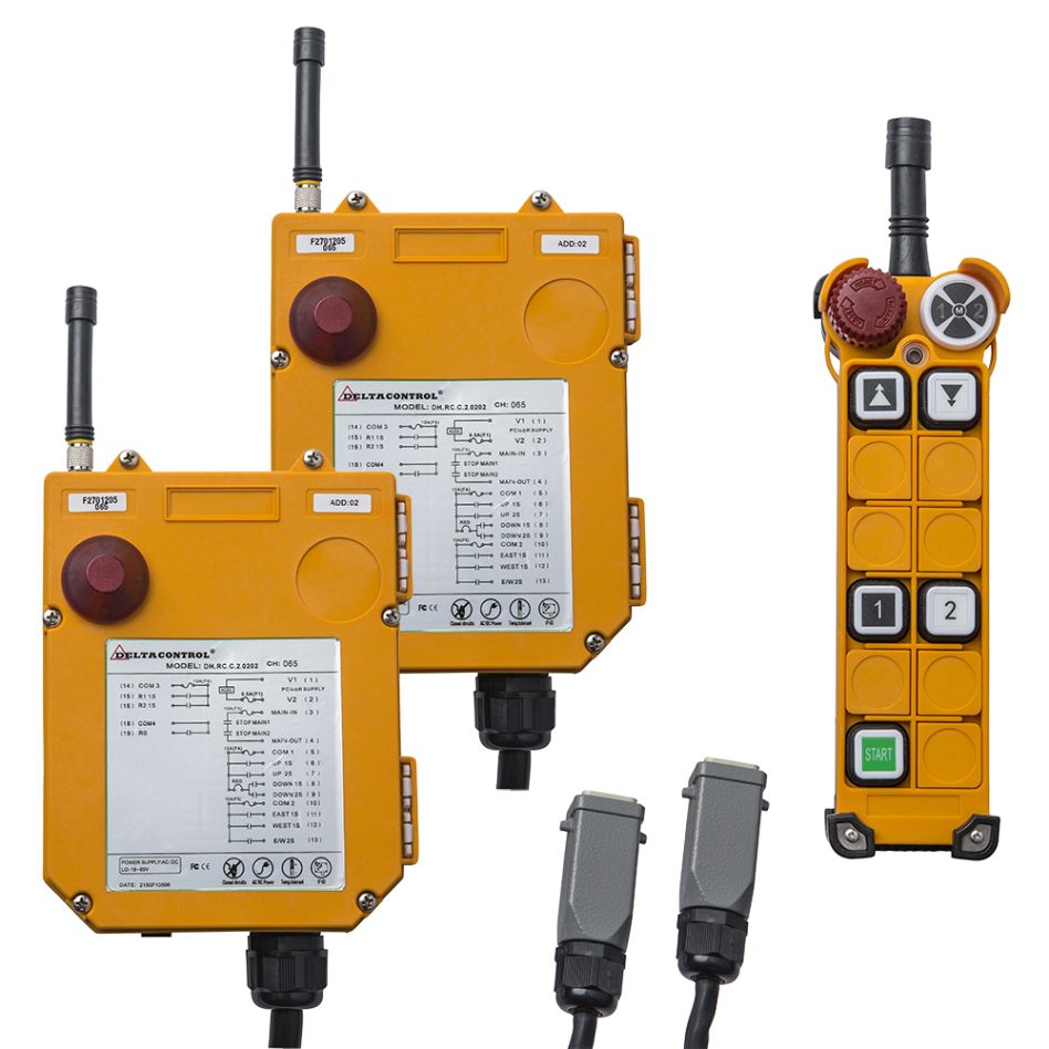 Delta SG.RC.C.2.0402 DELTACONTROL Commande radio centrale pour SG DTD - 8 fonctions - 2 palans + 2 chariots - double vitesse