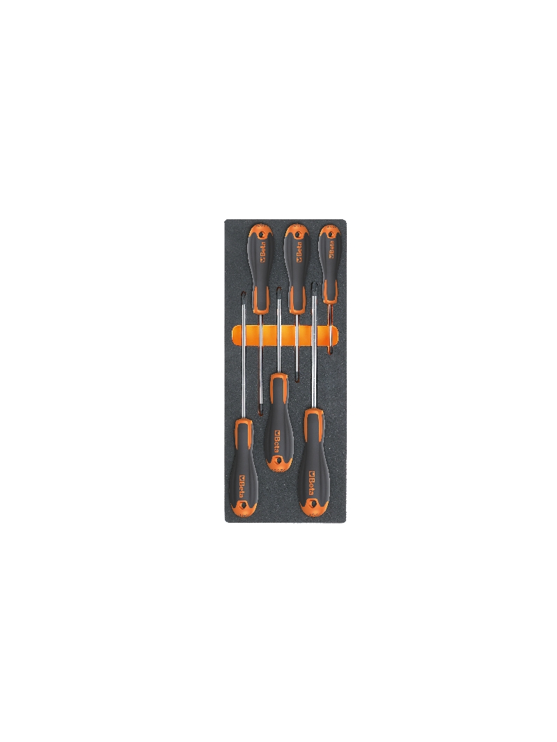 Beta 024500216 Plateau d''insertion souple comprenant un jeu de tournevis à emboîtement Philips - 6 pièces