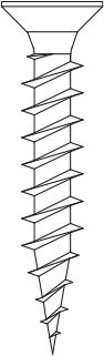 Senco Accessoires 32008035025 Senco  Vis à panneaux d'aggloméré USP 3.5x25mm PZ2 tête plate plein filet zingué