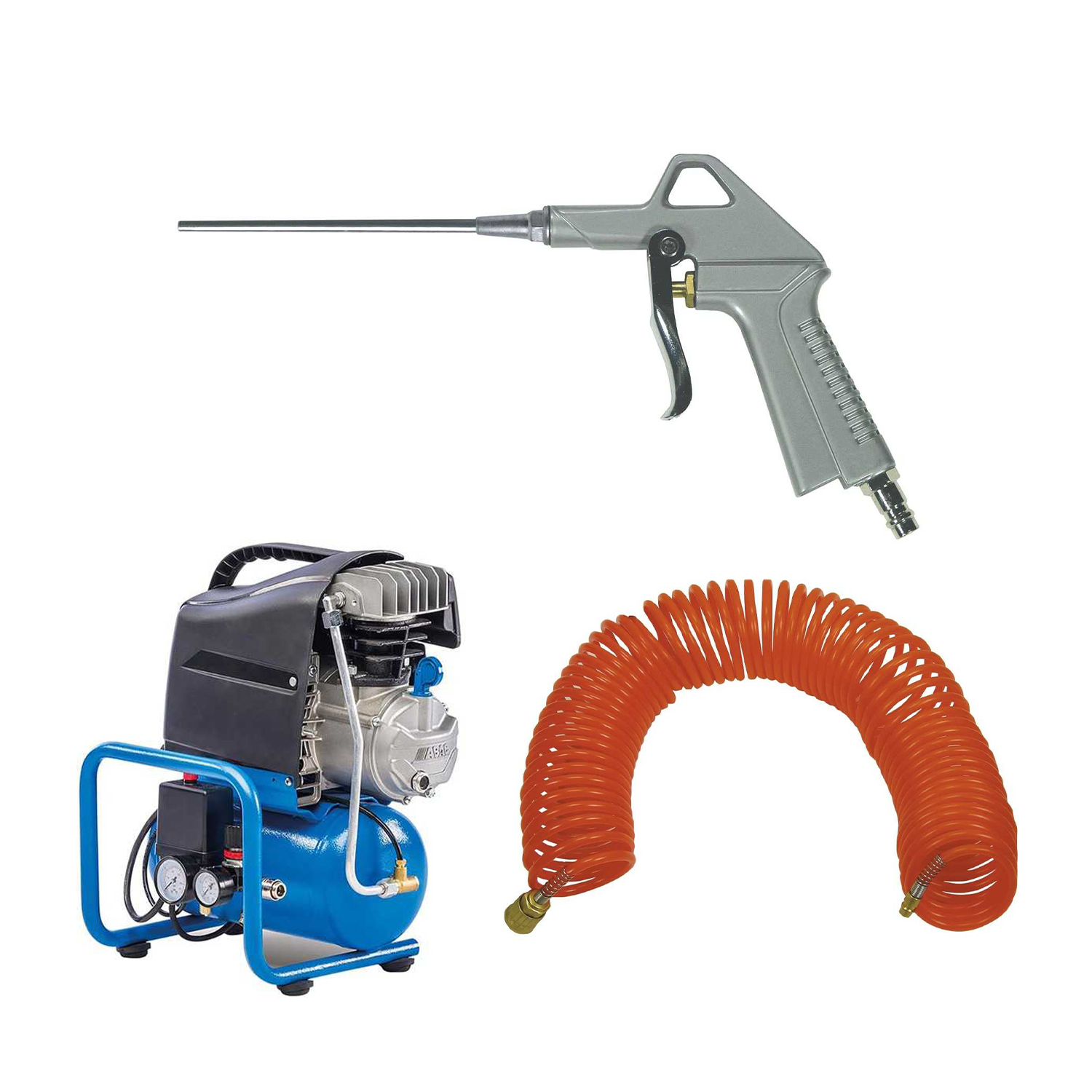 ABAC 1129100034SET Start L20 Compresseur 220 L/Min 10 Bar + tuyau et pistolet à air comprimé