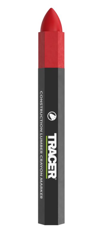 Tracer ACM2 Marqueurs craie de chantier rouge - 12 pièces