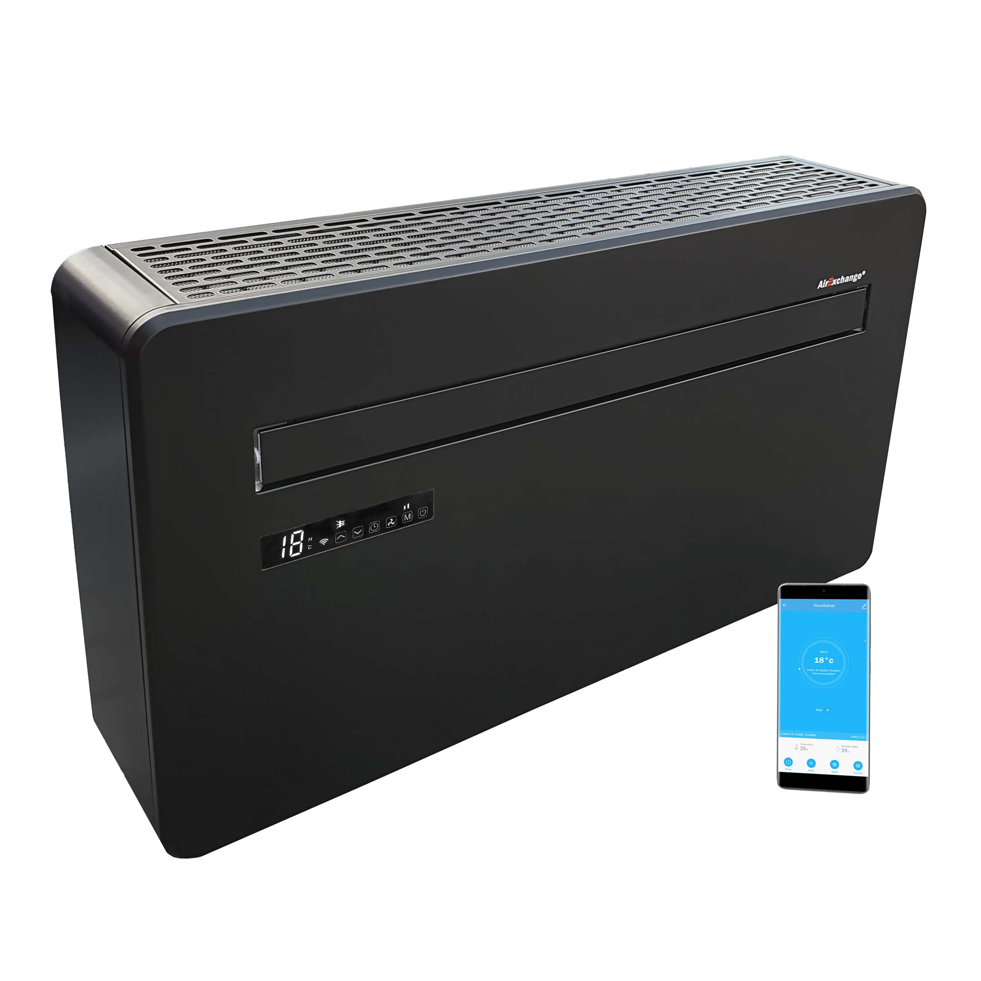 AirExchange 2023-12R-Zwart Pompe à chaleur monobloc Noir