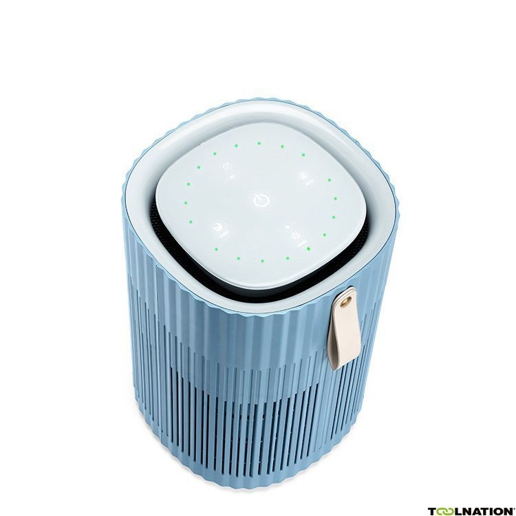 AirExchange 2022150-T | STAALBLAUW 2022150-T STEEL BLUE Purificateur d'air professionnel 150-T Steel Blue avec filtre HEPA H13, charbon, ioniseur, UV-C LED Convient jusqu'à 40m².