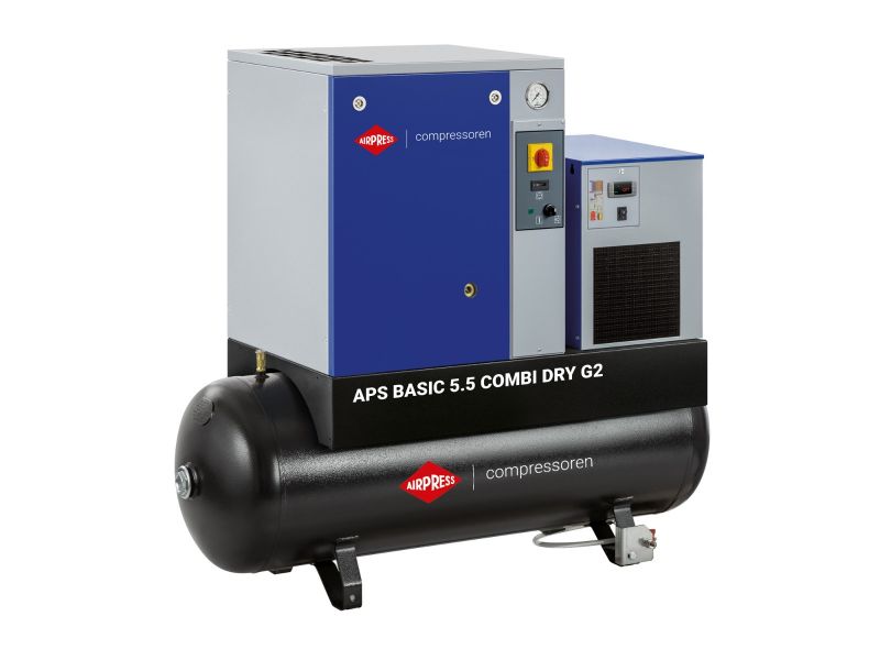 Airpress 362955 APS 5.5 Basic G2 Combi Compressor Dry Screw 10 bar 5.5HP 400 Volt