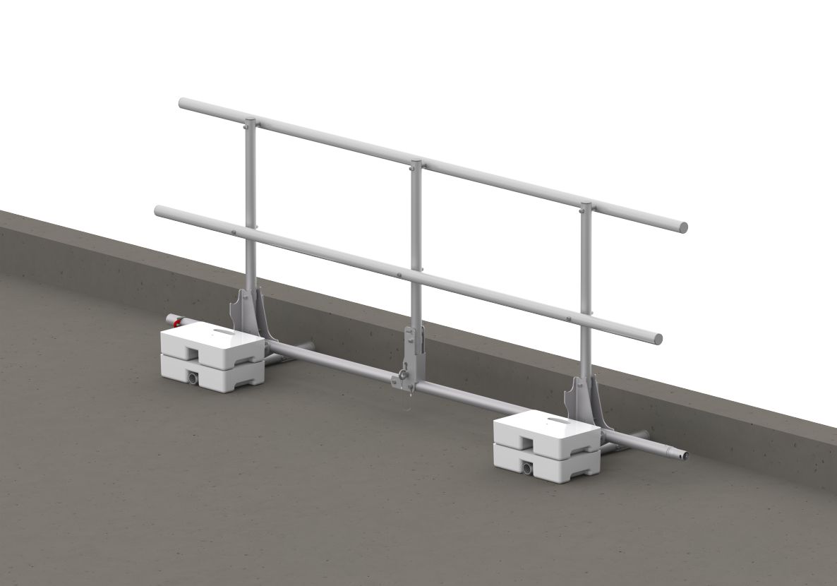 Altrex C500640 EP6 Protection de rive de toit 1 x 3 m, blocs de b&eacute;ton compris