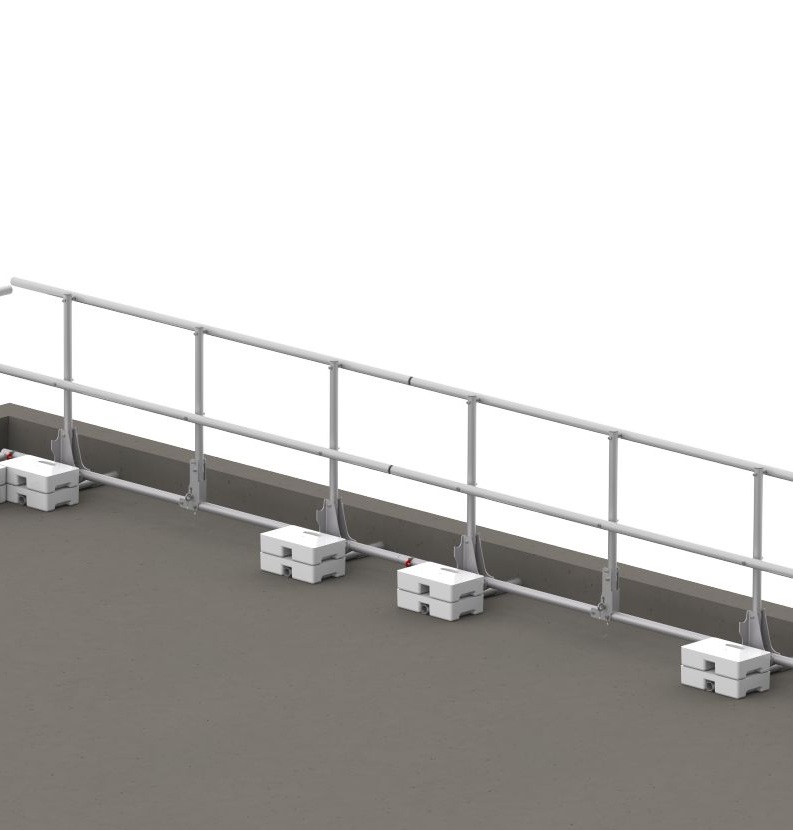 Altrex C500641 EP6 Protection de rive de toit 2 x 3 m, blocs de b&eacute;ton compris