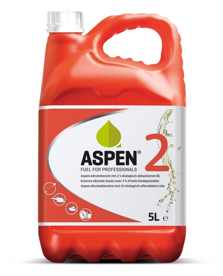 Aspen ASPEN2 Mélange d'essence prêt à l'emploi 5 litres pour moteurs à deux temps