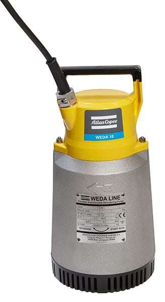 Atlas Copco 3081621513 WEDA D10N Pompe submersible pour eau sale 220-240V 50HZ 1~ ISO-G2" FLOAT CEE 7/7