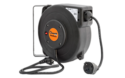 QwattPro 1910004 AutoMaster Enrouleur de câble à ressort 10+1 mtr 3 x 1.5 230V