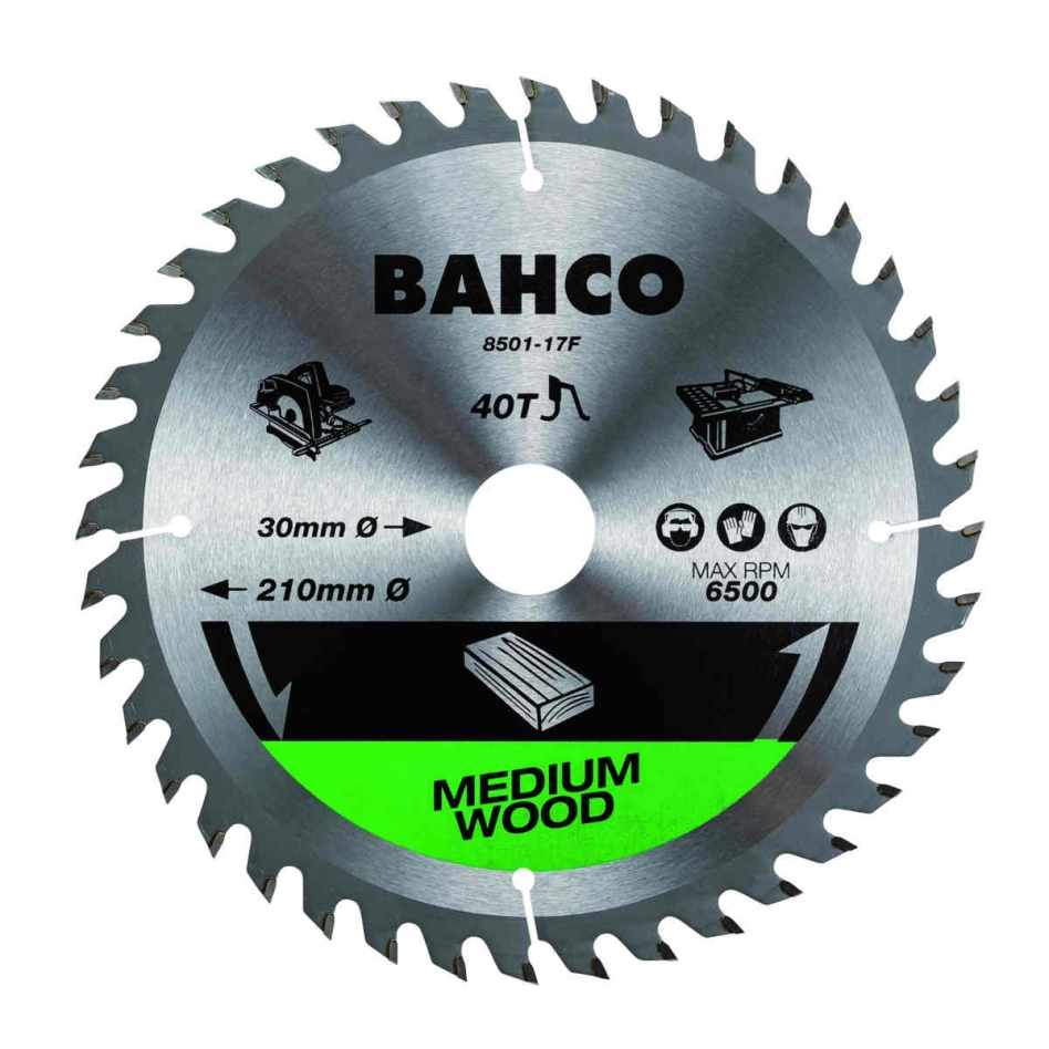Bahco 8501-4 Lames de scie circulaire à bois pour scies portatives et scies de table