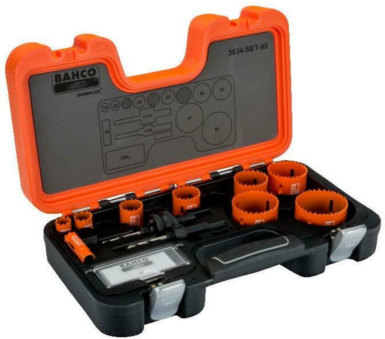 Bahco 3834-SET-95 Jeu de scies cloches 16/19/22/29/35/44/52/57/64