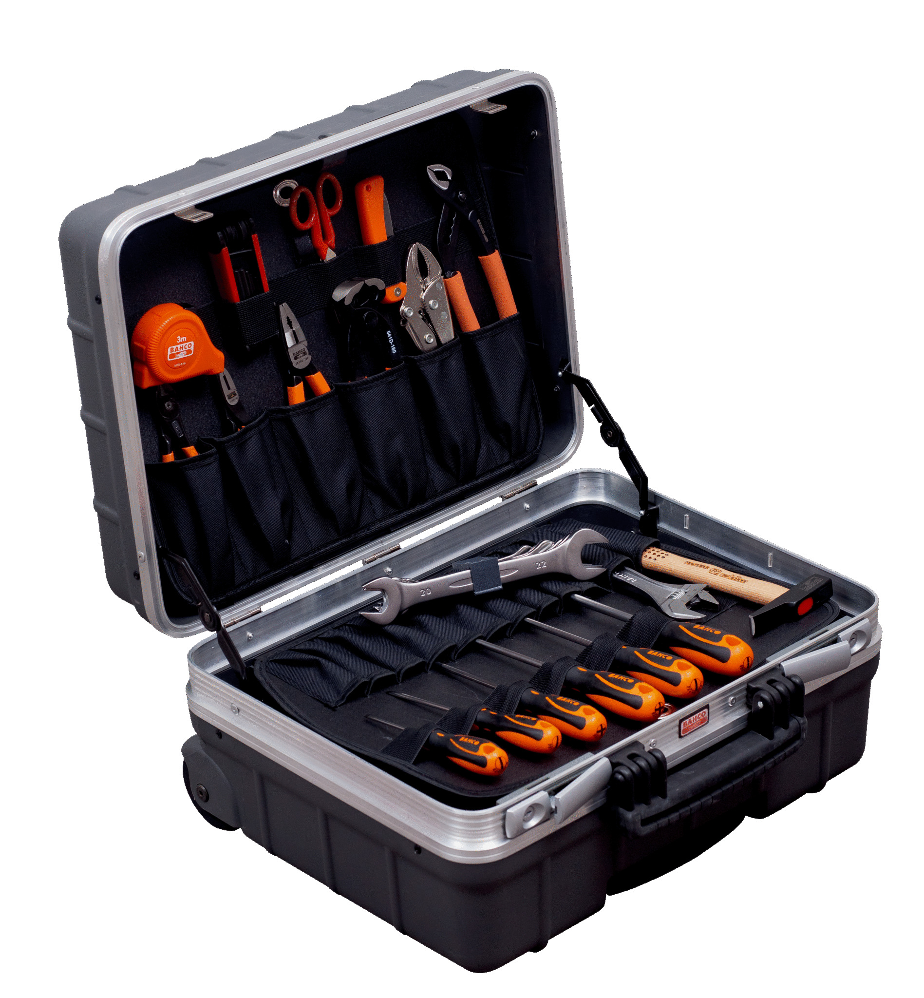 Bahco 984010320 Jeu d'outils dans une mallette solide sur roulettes 32 pièces