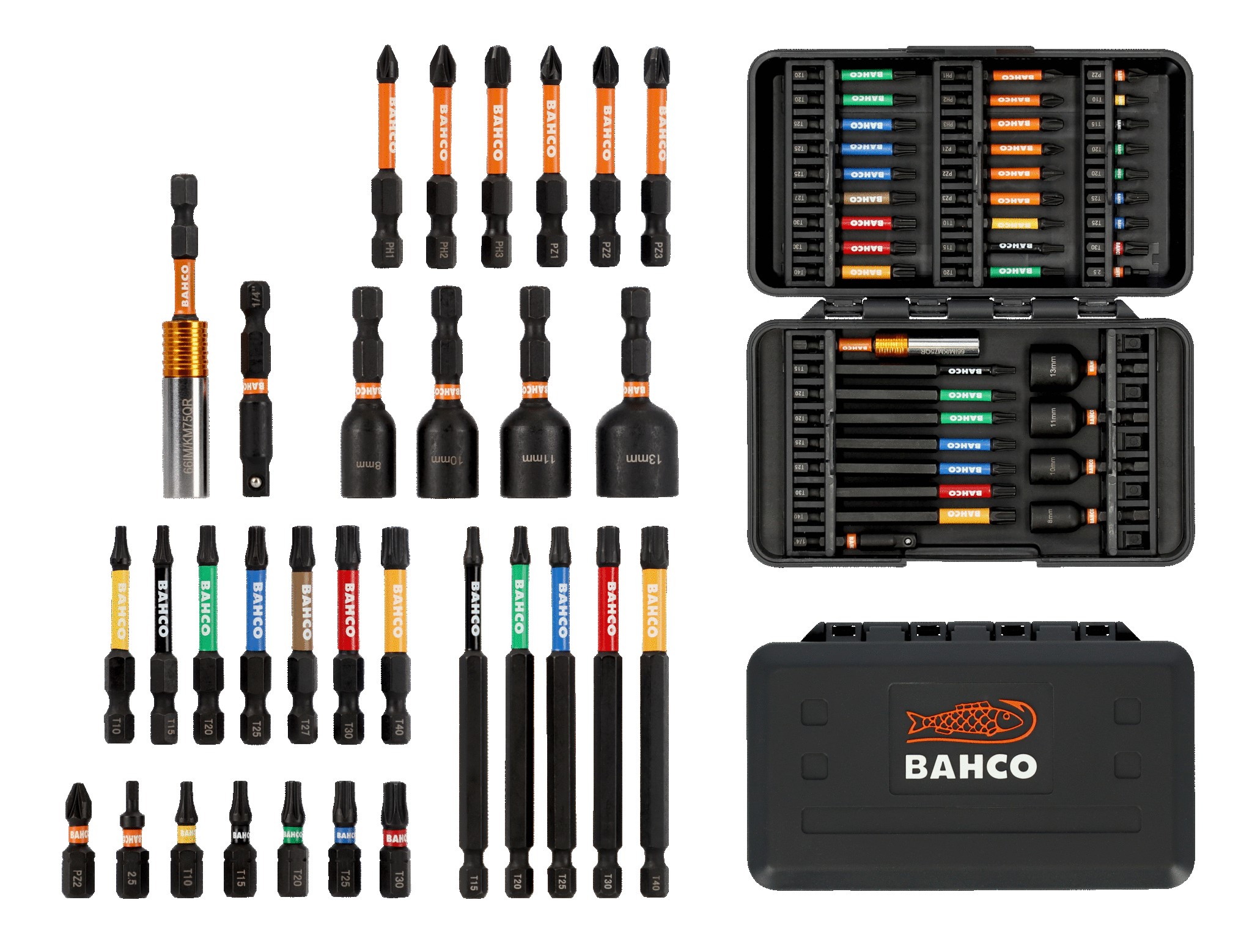 Bahco 66IM/40C-1 66IM/40C-1 Jeu d'embouts dynamométriques à percussion 40 pièces