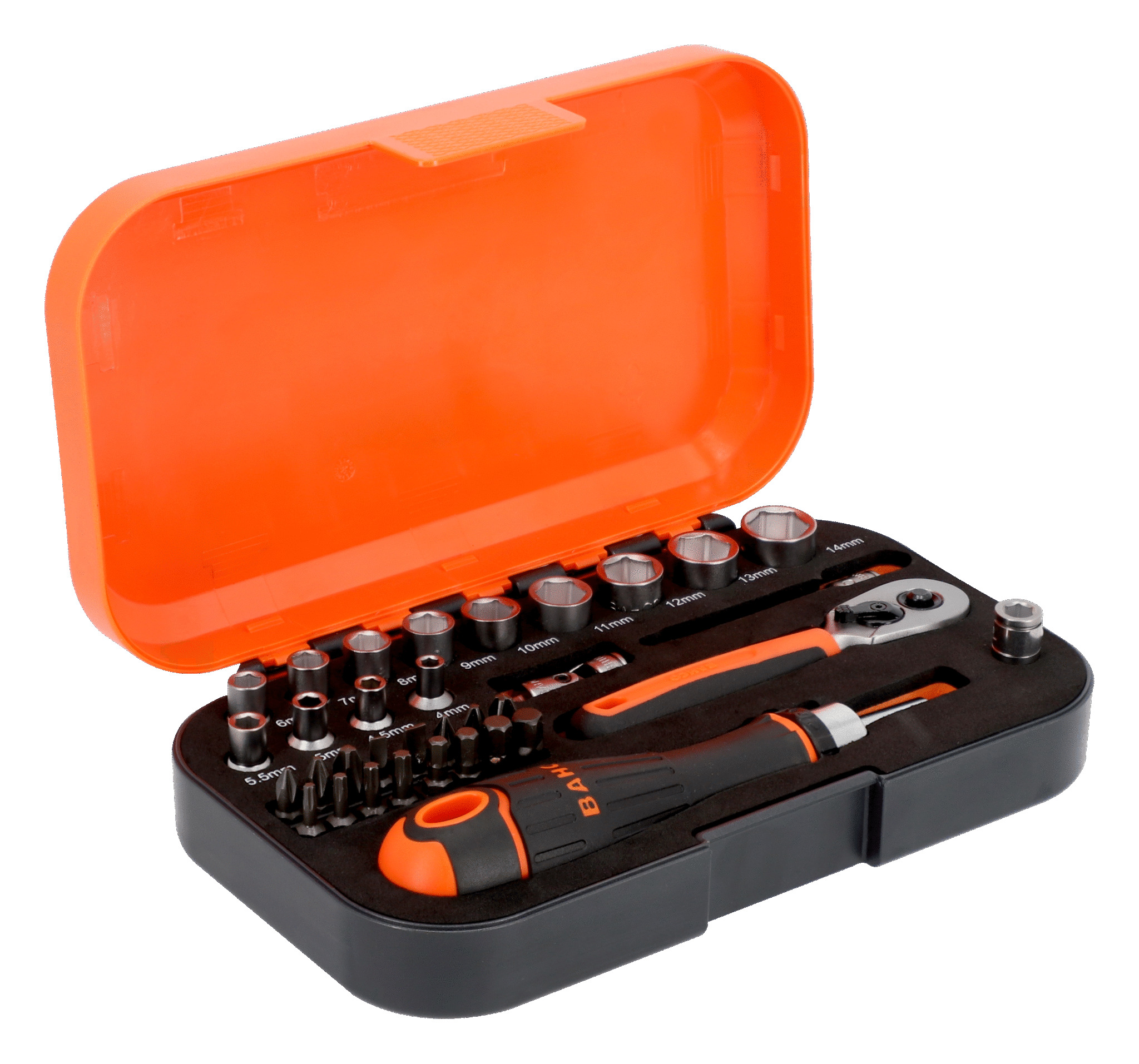 Bahco S34MC8H Jeu de douilles et embouts 1/4, 34 pi&egrave;ces