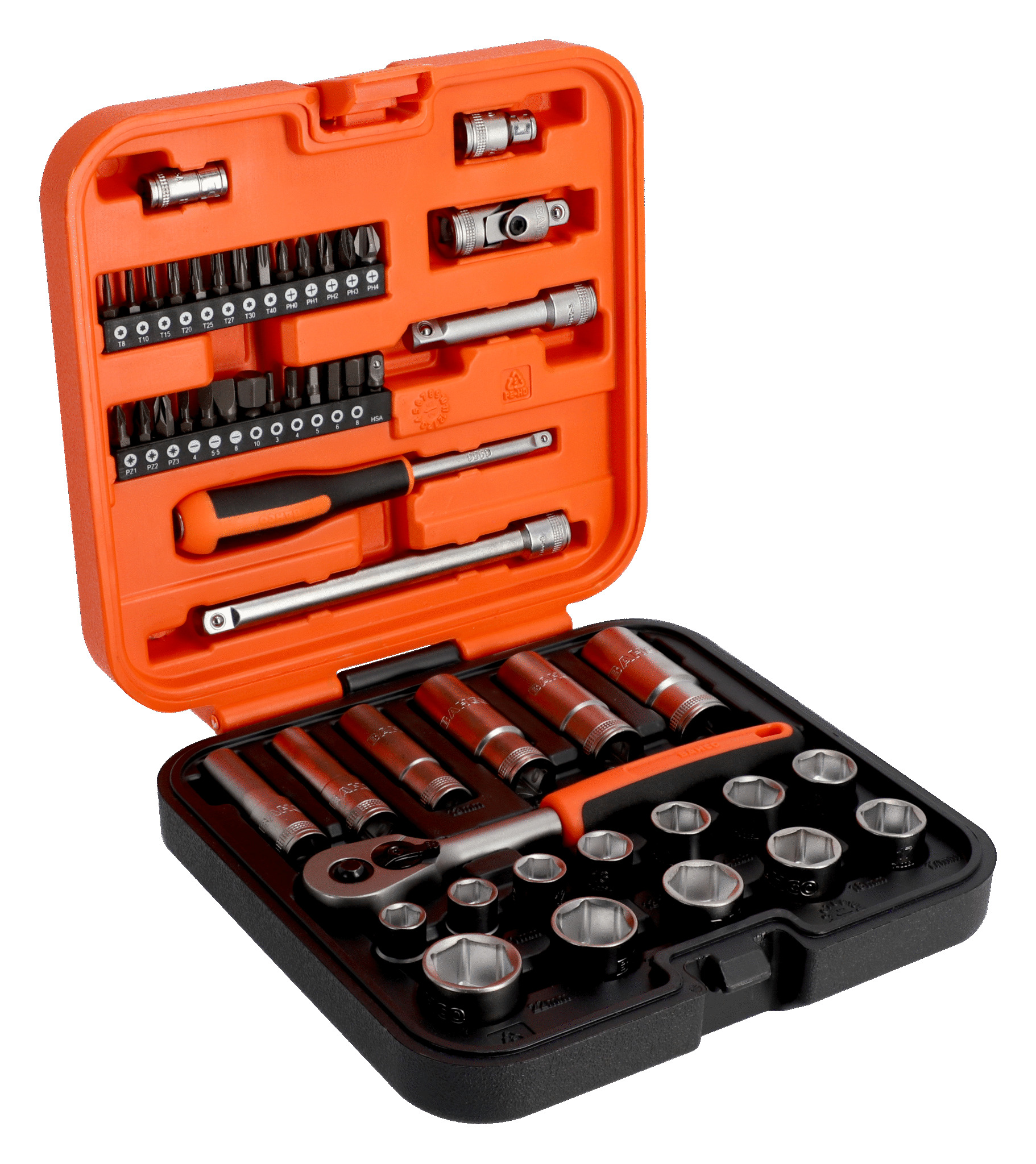 Bahco S51MC3H Jeu de douilles et embouts 3/8, 51 pi&egrave;ces
