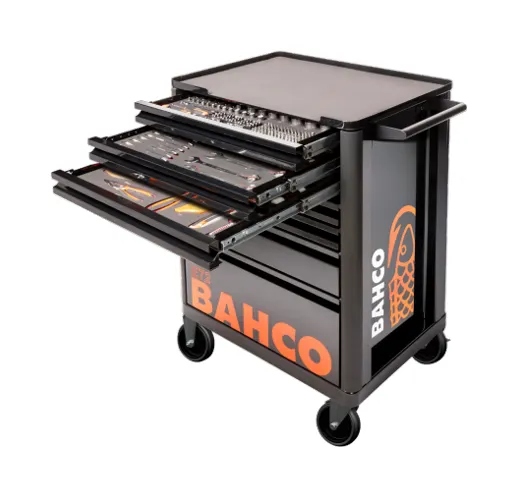 Bahco 1472K7BKFFSD Chariot à outils noir 7 tiroirs avec set d'accessoires 216 pièces