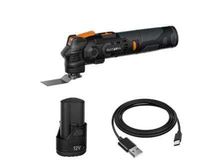 Batavia 7065255 Batterie anti-vibration Multitool set 1x batterie 12V 2.0Ah et c&acirc;ble de charge USB-C
