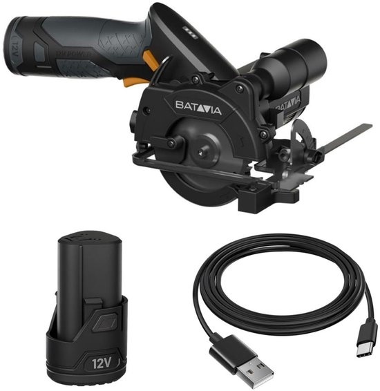 Batavia 7065265 Scie &agrave; main sans fil 85 mm avec batterie et chargeur 12V, 2.0Ah