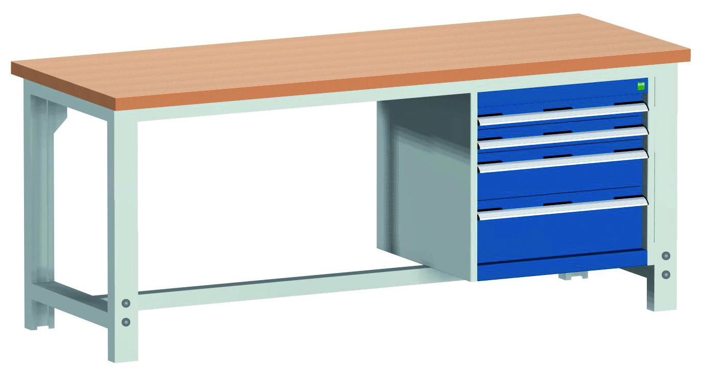 Bott 41003166.11V W-2077/11-1.8 Établi en contreplaqué 2000x750x740-1140mm