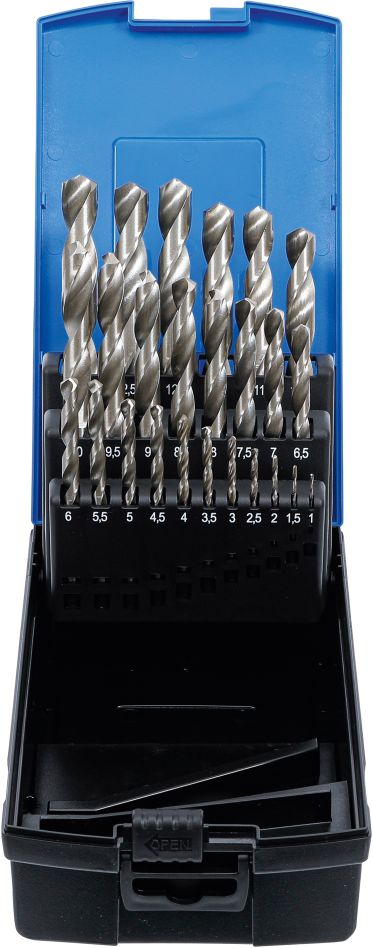 BGS 2021 Jeu de mèches hélicoïdales HSS 1 - 13 mm 25 pièces
