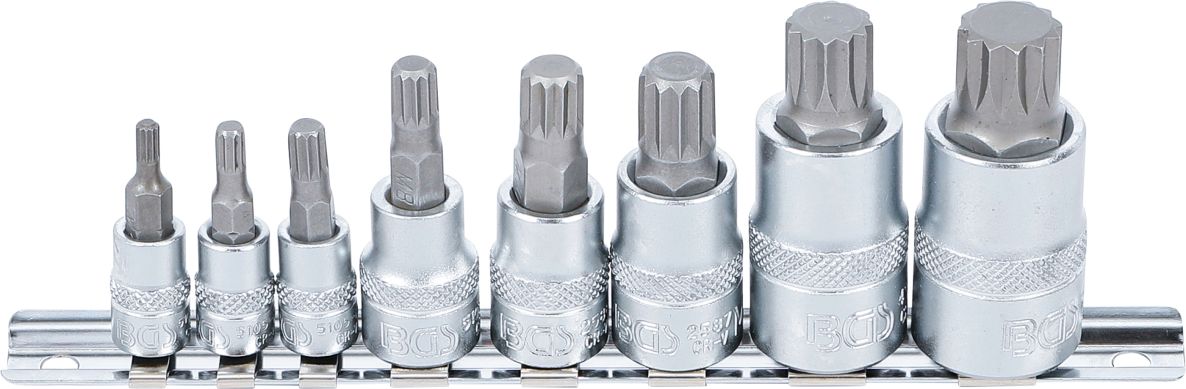 BGS 5105 Jeu d'embouts de clé à douille multi-dents (pour XZN) M4 - M16 8 pièces
