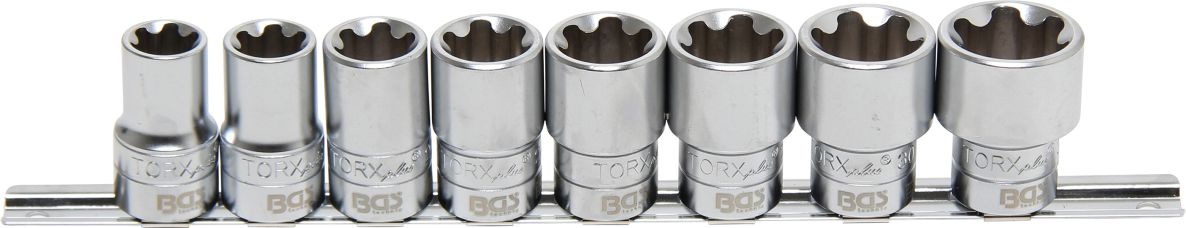 BGS 8806 Jeu de clés à douille à profil T Plus (pour Torx Plus) 12,5 mm (1/2") 18EP - 32EP 8 pièces