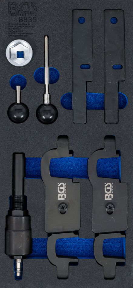 BGS 8835 Module d'outils 1/3 : outils de réglage du moteur pour Porsche Panamera, Cayenne V8 8 pièces