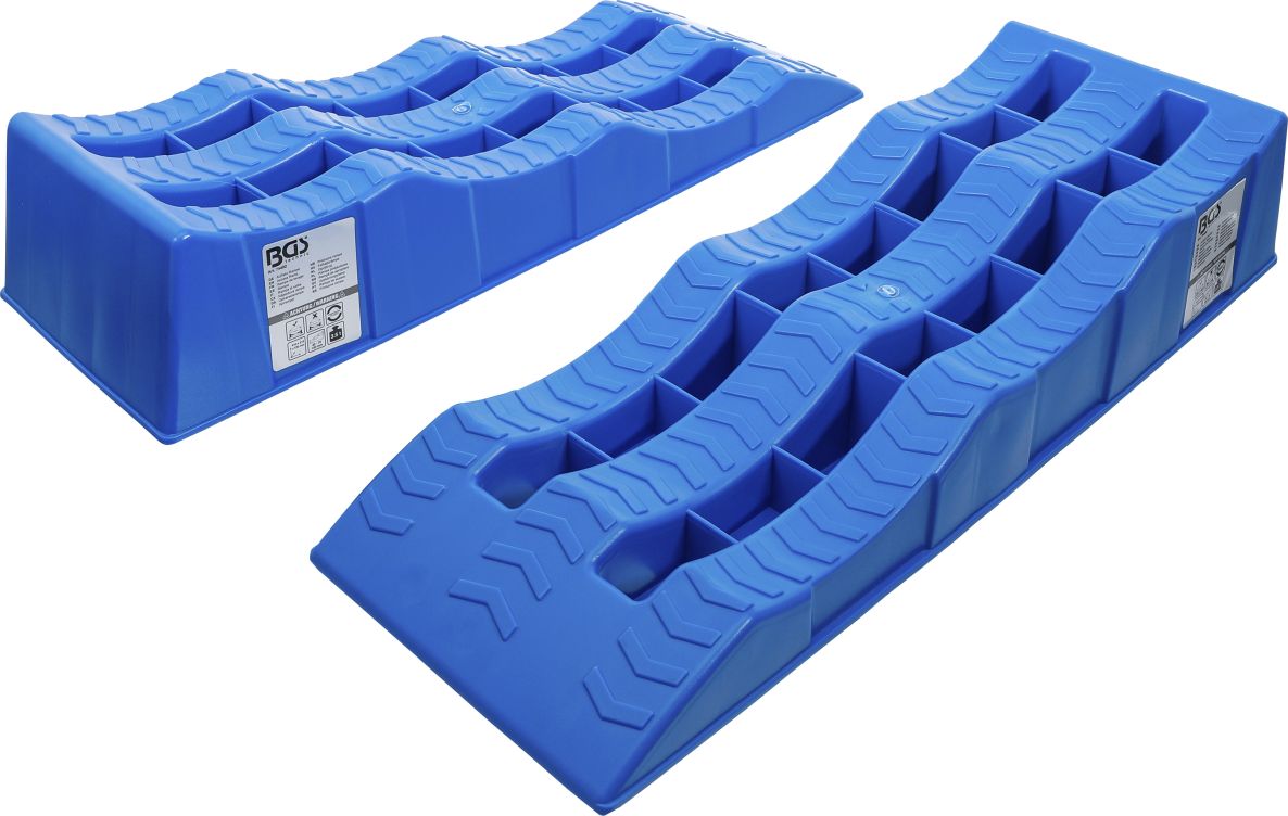 BGS 74402 Ensemble de rampes de chargement en plastique avec 3 hauteurs de rampe 2 pièces